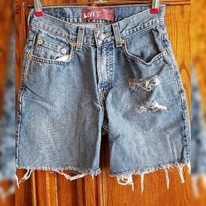 Levi's 550 denim ripped shorts
